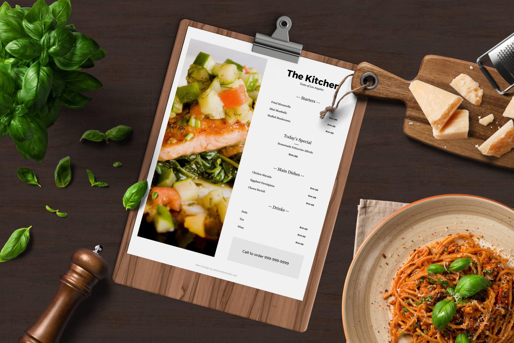 restaurant consulting freebie- editable dining menu