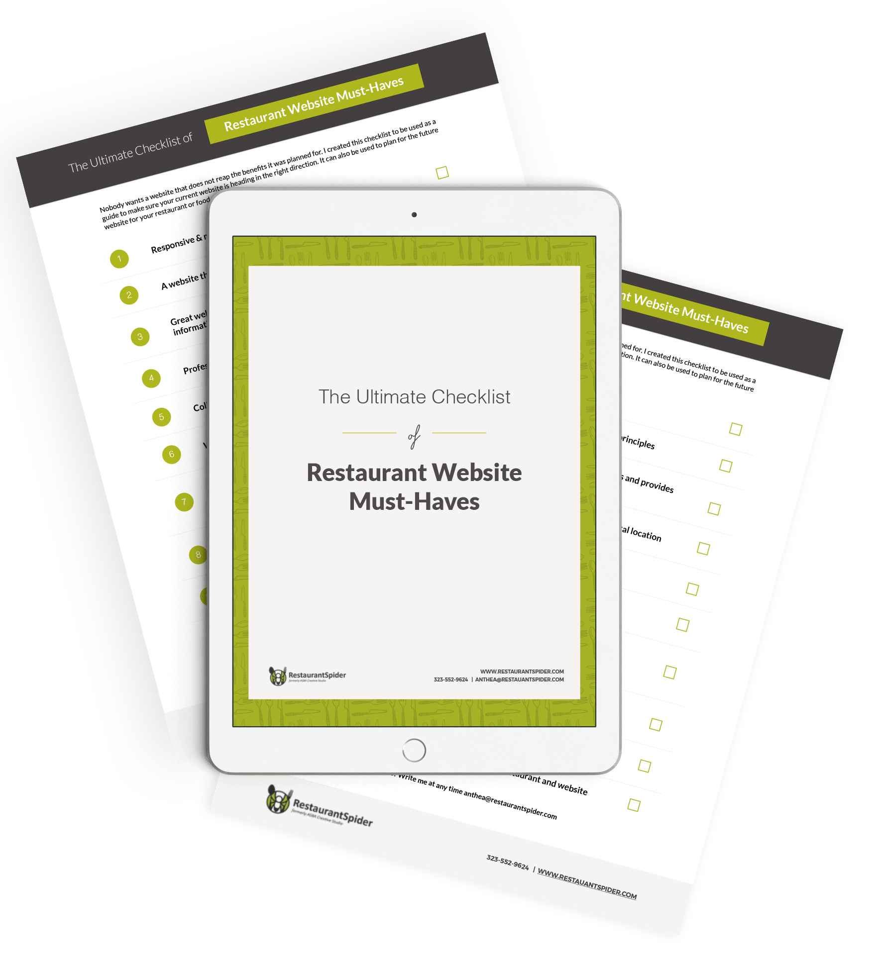 Download your free list of restaurant website must-haves